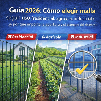 Guía 2026: Cómo elegir malla según uso (residencial, agrícola e industrial)